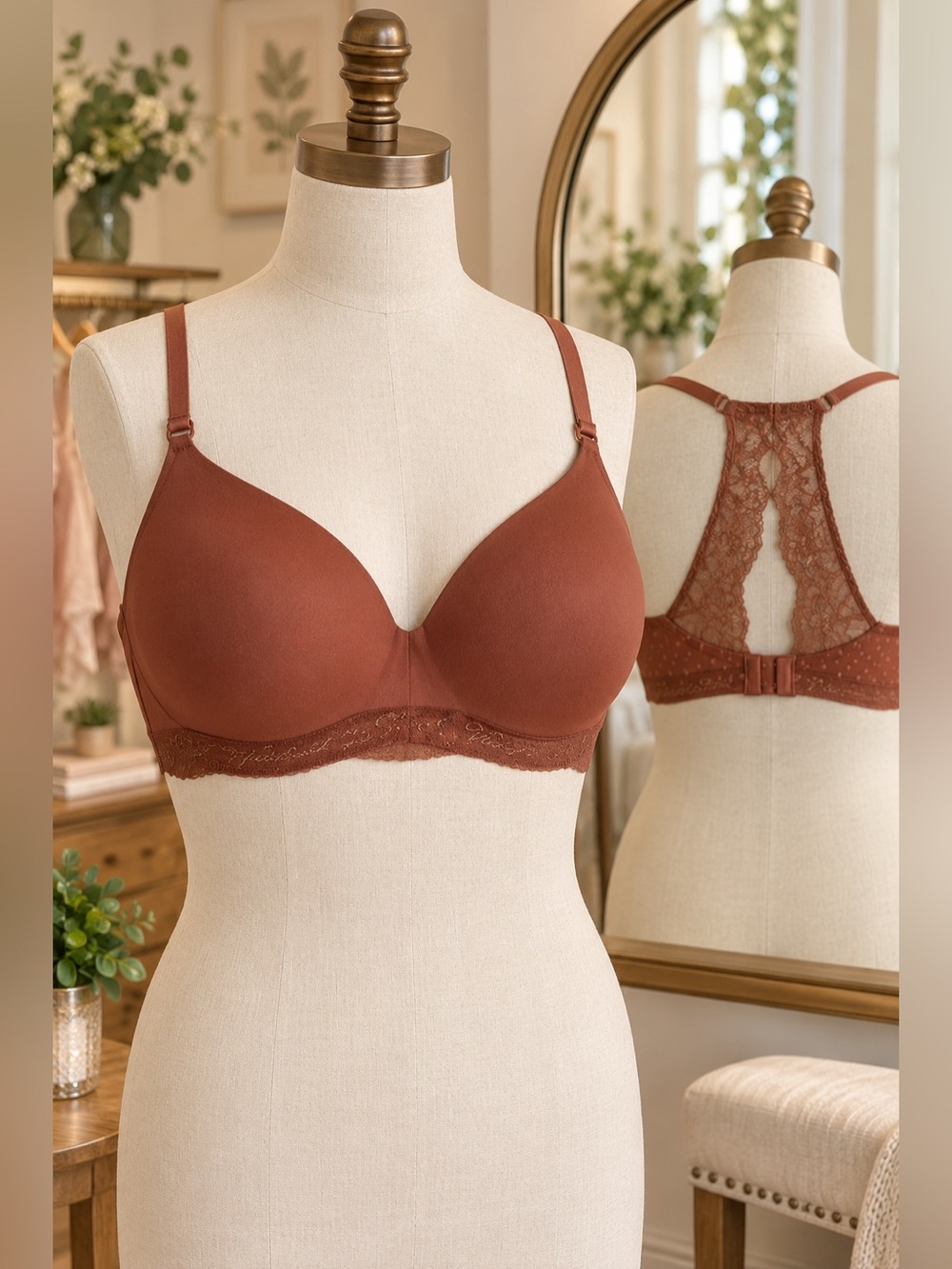 Victoria's Secret Lace Back Wireless Lightly Lined Bra Size 38D